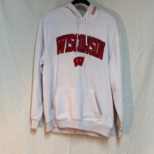 Colosseum Wisconsin Red and White Hoodie
